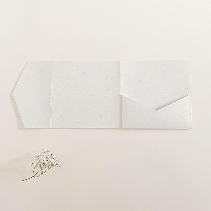 Pocketfold-Karte Quer-Format quadratisch (15x15) Recycling-Karton "Recycling Bermgras" Basic Line