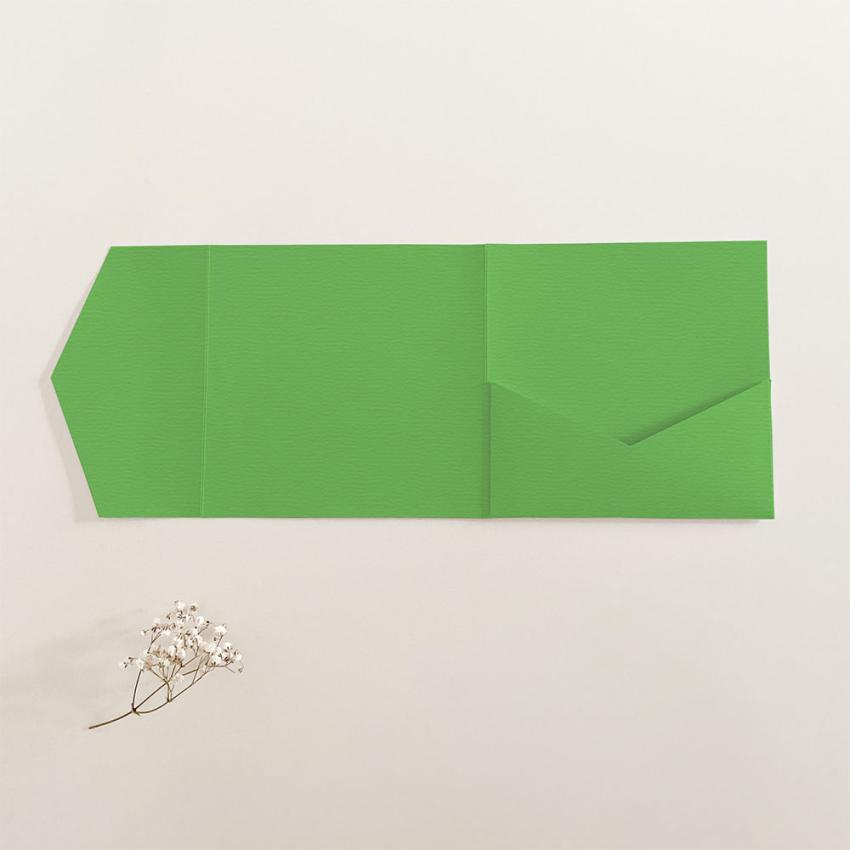 Pocketfold-Karte Quadrat (15x15) Struktur-Karton "Struktur Apfelgrün" Exklusiv Line