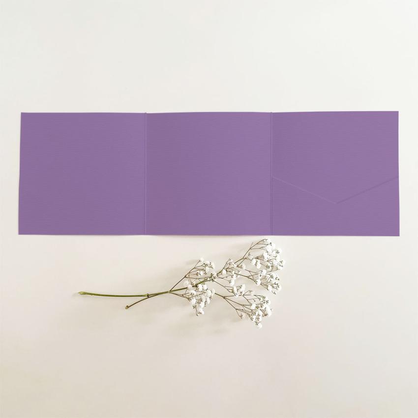 Trippel-Pocketfold-Karte quadratisch (15x15) Struktur-Karton "Beerenlila" Basic Line