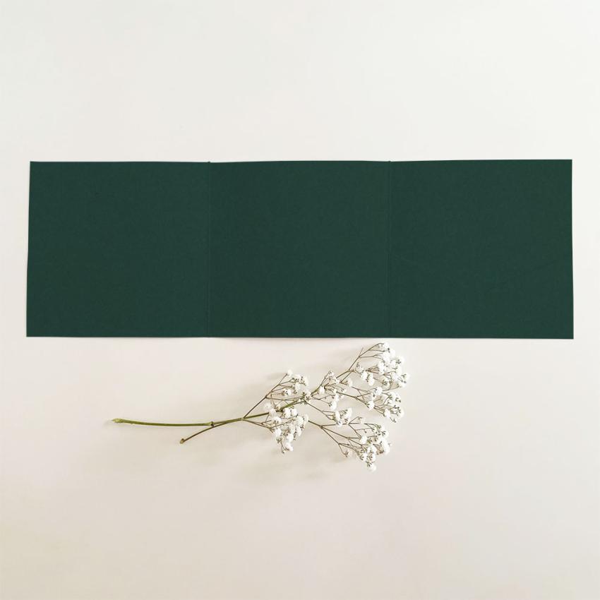 Trippel-Pocketfold-Karte quadratisch (15x15) Premium-Karton "Samtgrün" Basic Line