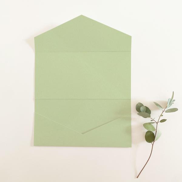 Pocketfold-Karte DIN Lang Recycling-Karton "Recycling Kiwi" Basic Line