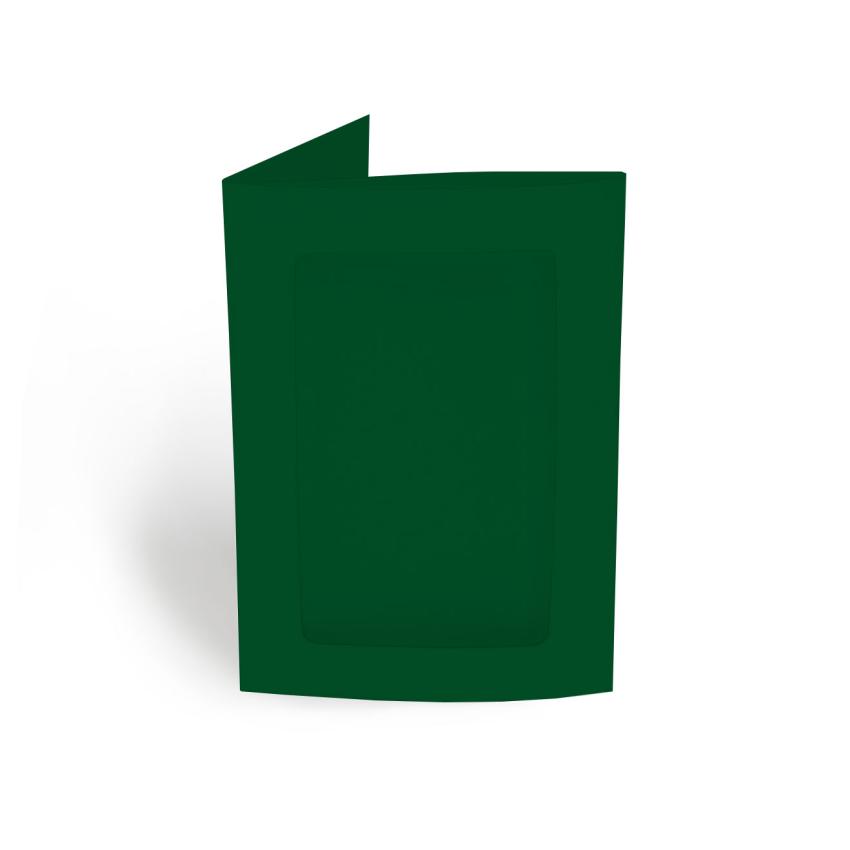 Passepartoutkarte rechteck 3-Fach DIN A6 in dunkelgrün