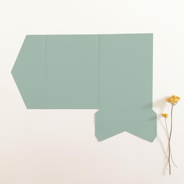 Pocketfold-Karte B6 Premium-Karton "Eukalyptus" Exklusiv Line