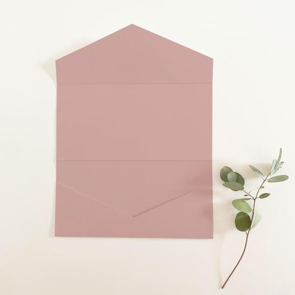 Pocketfold-Karte DIN Lang Premium-Karton "Altrosa" Basic Line