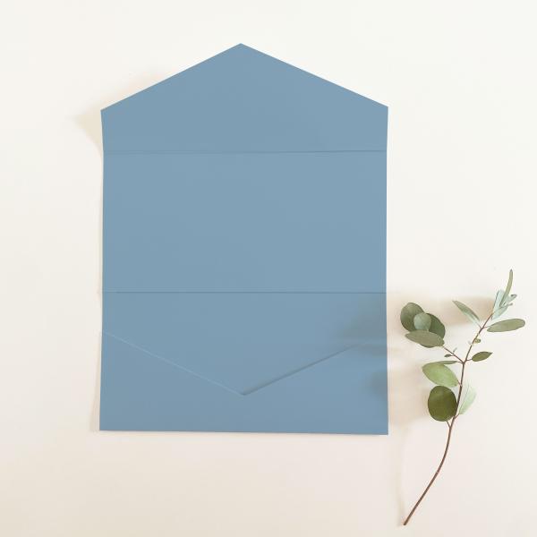 Pocketfold-Karte DIN Lang Premium-Karton "Graublau" Basic Line