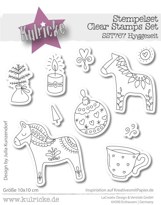 Kulricke Stempelset "Hygezeit" 10x10cm Clear Stamp 