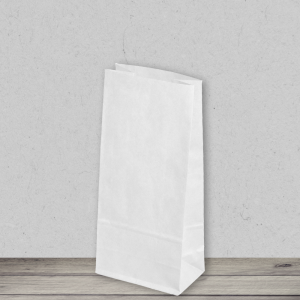 Papiertüten weiß 15 Stück 6x12x21cm Lebensmittelecht