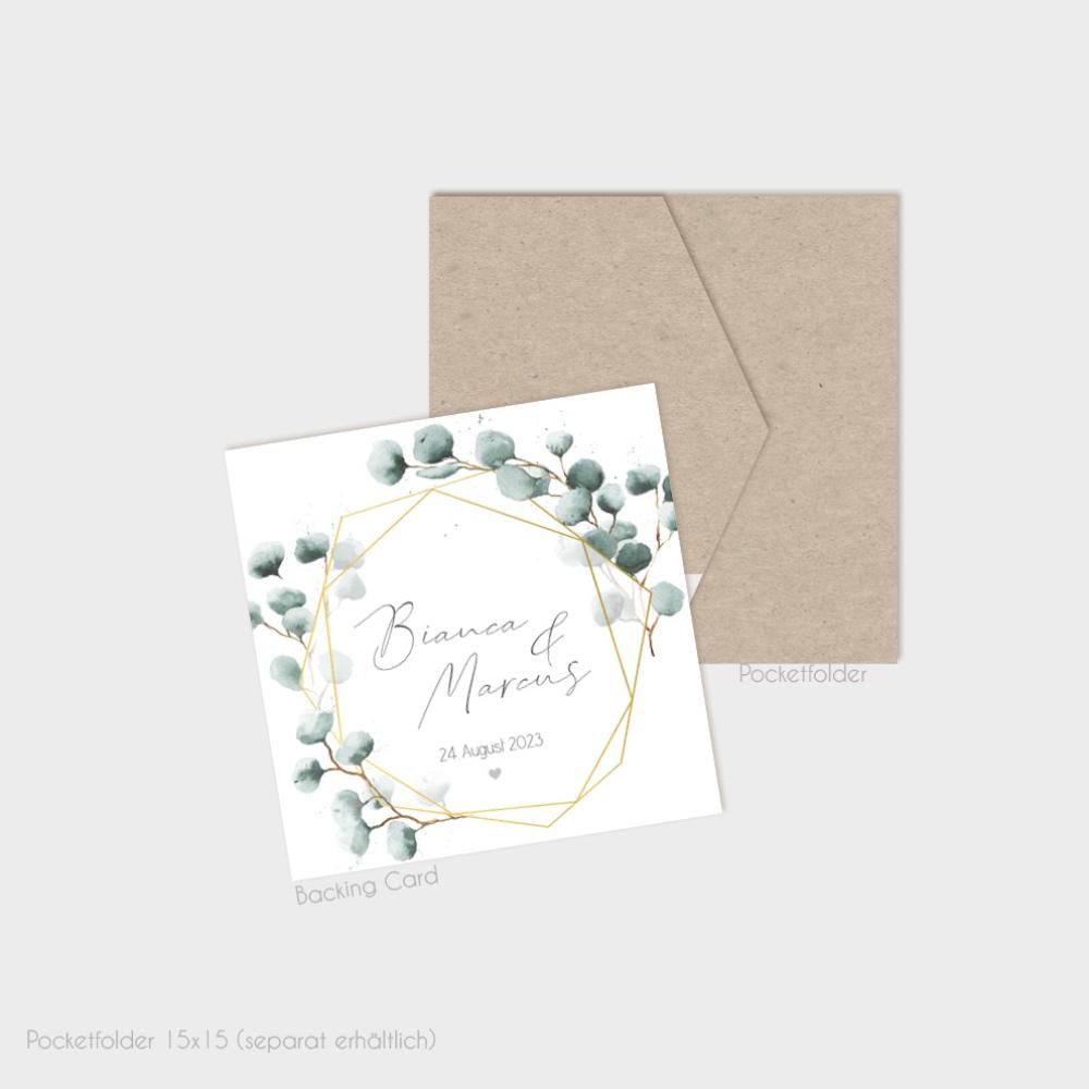 Backing-Card "Geometric Eukalyptus" 14x14