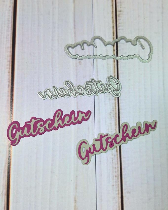 Kulricke Stanzschablone "Gutschein mit Schatten " Craft Die 