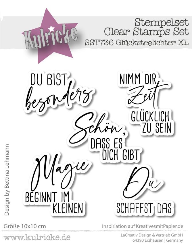 Kulricke Stempel "Glücksteelichter XL" Clear Stamp