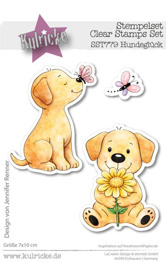Kulricke Stempelset "Hundeglück" A7 Clear Stamp