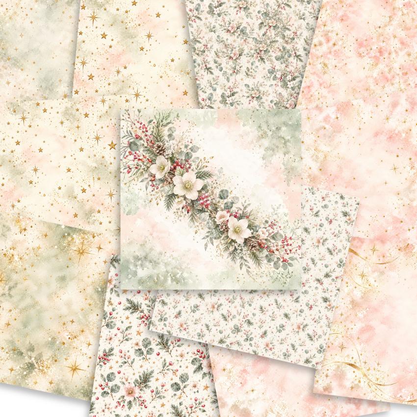 LaCreativ - Designpapier "Festliches Blütenkleid" Paper Pack 12x12" - 12 Bogen