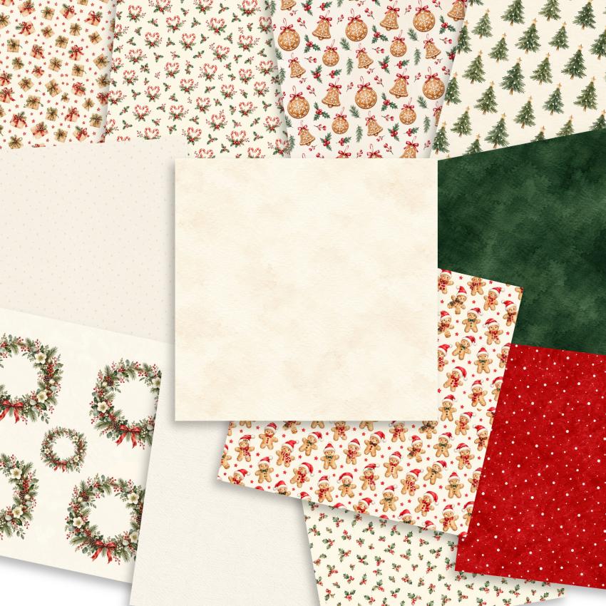 LaCreativ - Designpapier "Omas Weihnachtsstube" Paper Pack 12x12" - 12 Bogen