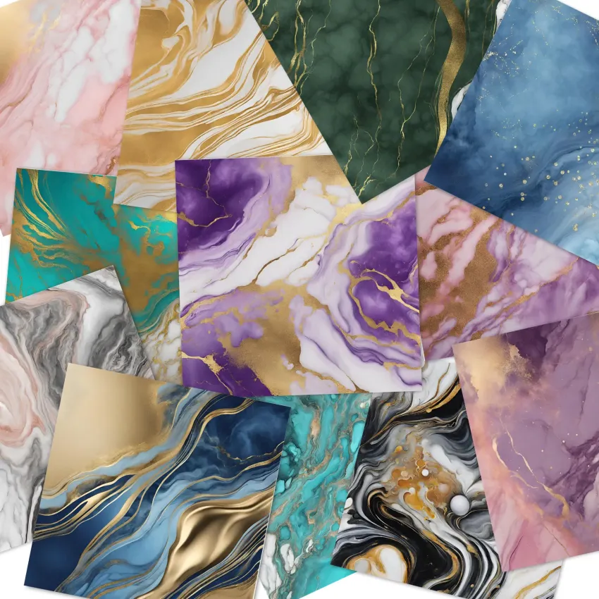 LaCreativ - Designpapier "Mamorzauber" Paper Pack 6x6" - 24 Bogen