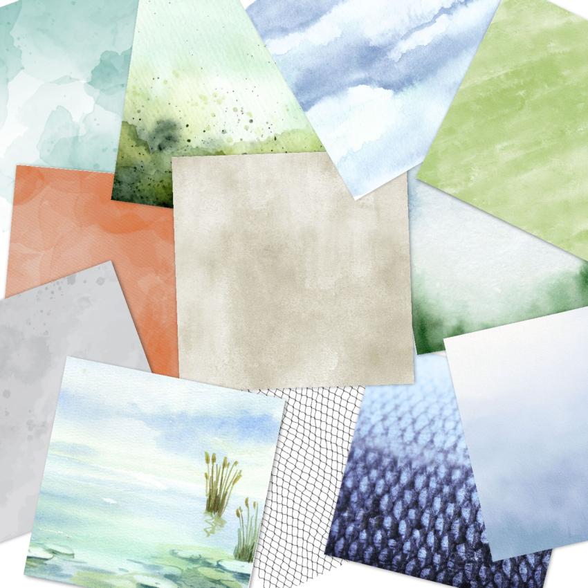 LaCreativ - Designpapier "Anglerglück" Paper Pack 6x6" - 24 Bogen