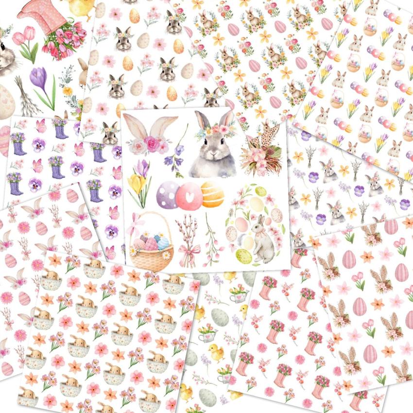 LaCreativ - Designpapier "Bunter Ostergruß" Paper Pack 6x6" - 24 Bogen