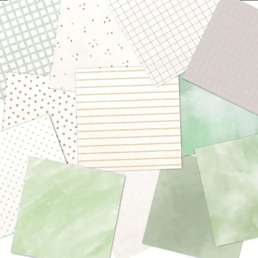 LaCreativ - Designpapier "Eukalyptus-Babyzauber" Paper Pack 6x6" - 24 Bogen