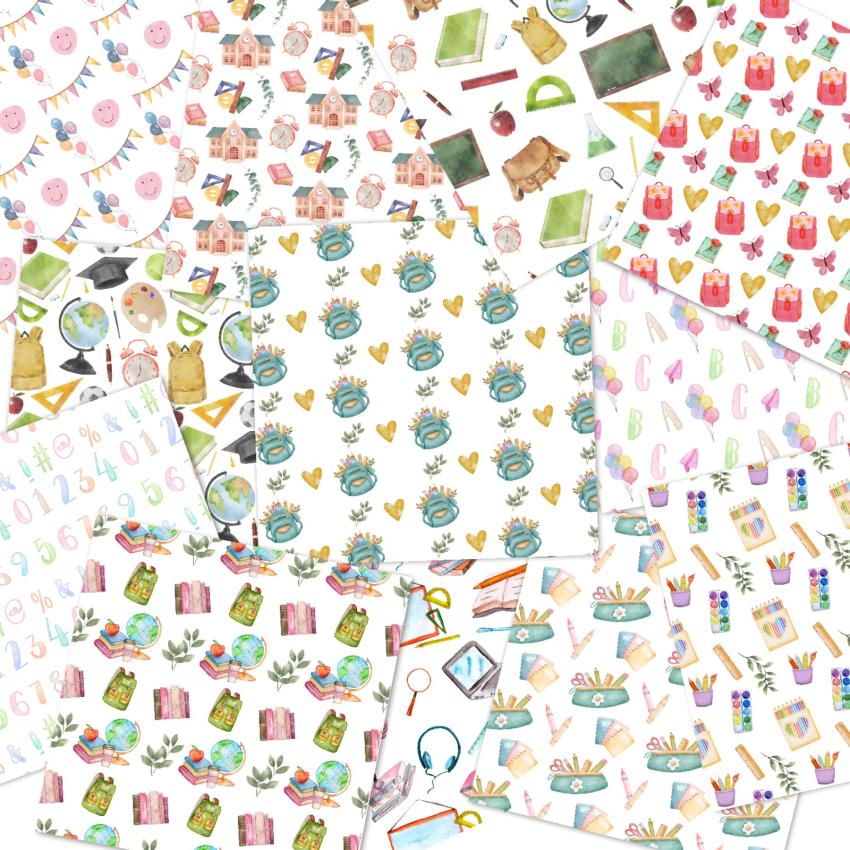 LaCreativ - Designpapier "Farbenfroher Schulanfang" Paper Pack 6x6" - 24 Bogen