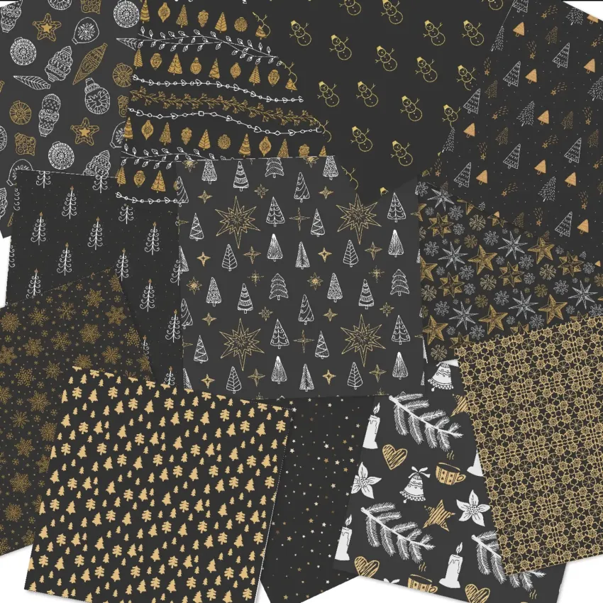 LaCreativ - Designpapier "Goldene Weihnachtszeit" Paper Pack 6x6" - 24 Bogen