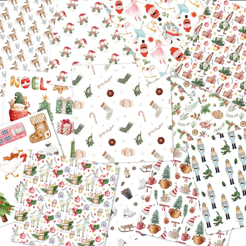 LaCreativ - Designpapier "Kleine Weihnachtswelt" Paper Pack 6x6" - 24 Bogen