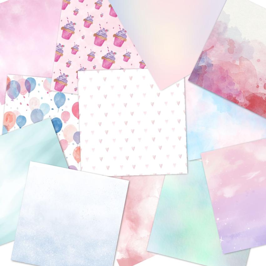LaCreativ - Designpapier "Kunterbunter Kindergeburtstag" Paper Pack 6x6" - 24 Bogen