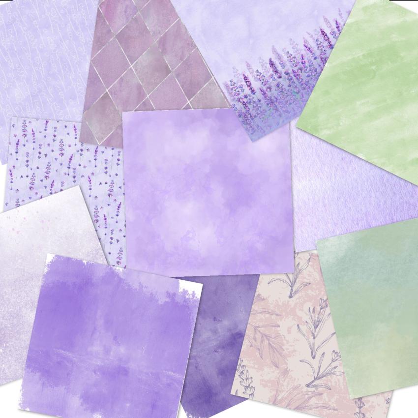 LaCreativ - Designpapier "Lavendelglück" Paper Pack 6x6" - 24 Bogen