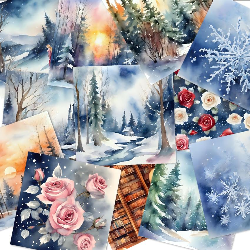 LaCreativ - Designpapier "Märchenhafte Winterwelt" Paper Pack 6x6" - 24 Bogen