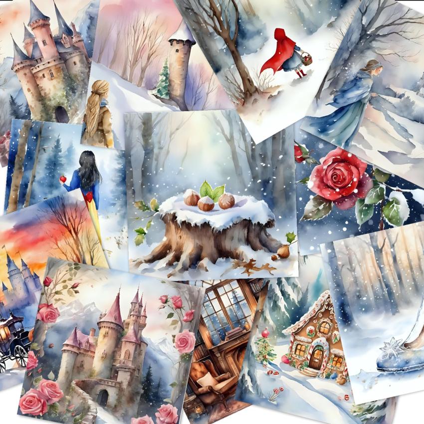 LaCreativ - Designpapier "Märchenhafte Winterwelt" Paper Pack 6x6" - 24 Bogen