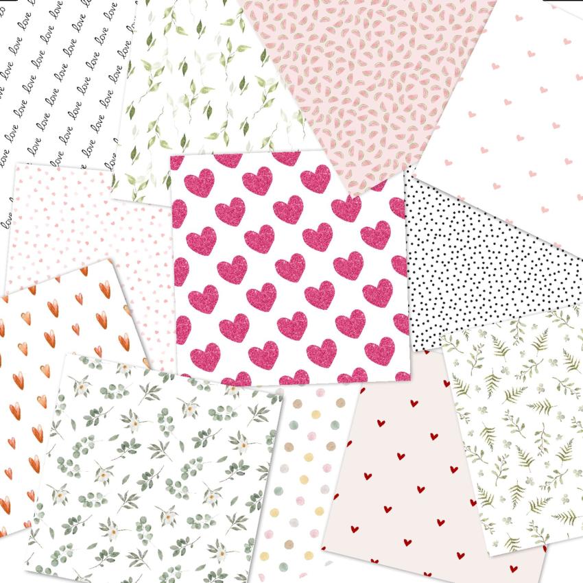 LaCreativ - Designpapier "Mamaherz" Paper Pack 6x6" - 24 Bogen