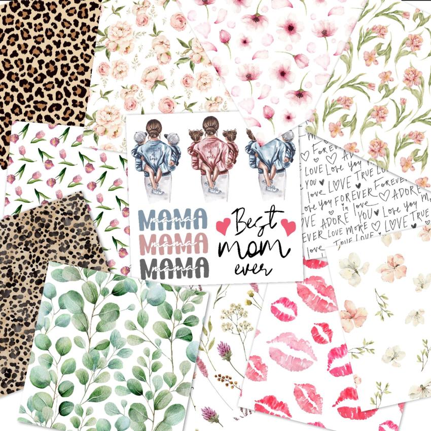 LaCreativ - Designpapier "Mamaherz" Paper Pack 6x6" - 24 Bogen