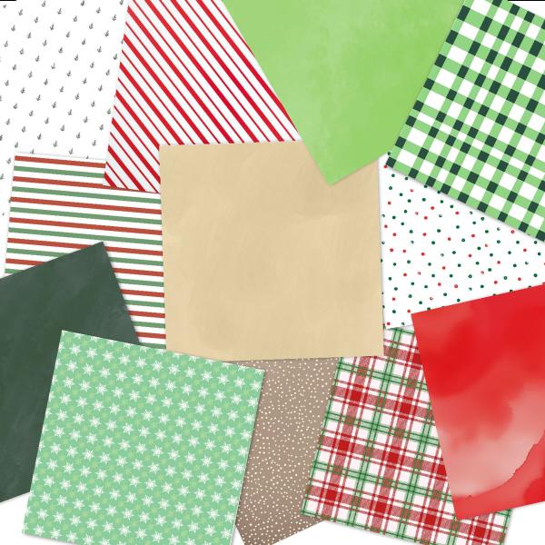 LaCreativ - Designpapier "Skandinavisches Winterkaro" Paper Pack 6x6" - 24 Bogen