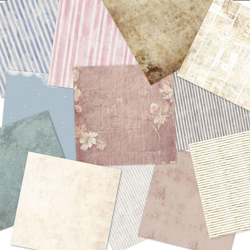 LaCreativ - Designpapier "Vintage Blumentraum" Paper Pack 6x6" - 24 Bogen