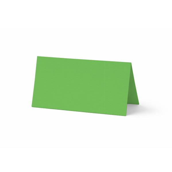 Tischkarte - Platzkarte 9 x 5 cm 210g/m² in struktur apfelgrün