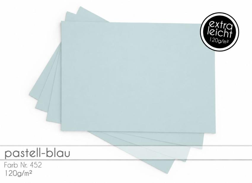 Tonkarton - Tonpapier DIN A4 120g/m² - 25 Bogen in pastell-blau