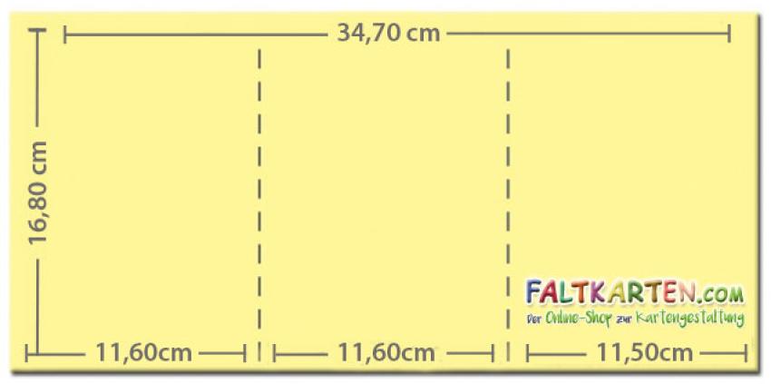 Trippelkarte - Leporello 210g/m² DIN B6 3-Fach in struktur karibikblau