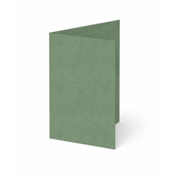 Trippelkarte - Leporello 220g/m² DIN B6 3-Fach in kraft salbei