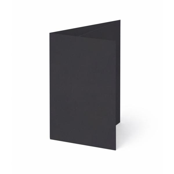 Trippelkarte - Leporello 220g/m² DIN B6 3-Fach in kraft saphirblau