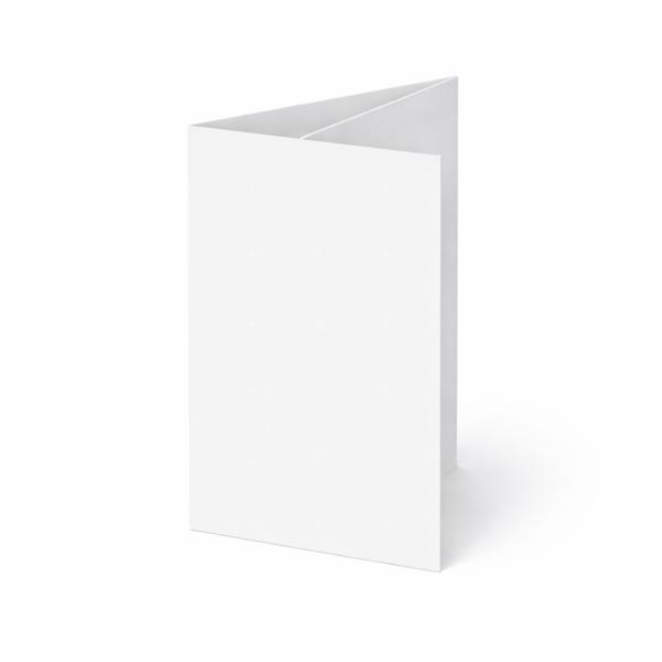Trippelkarte - Leporello 220g/m² DIN B6 3-Fach in puderweiss