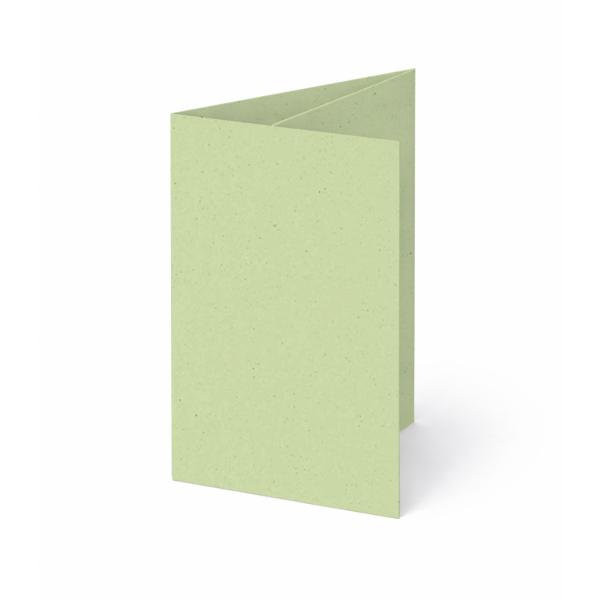 Trippelkarte - Leporello 250g/m² DIN B6 3-Fach in recycling kiwi