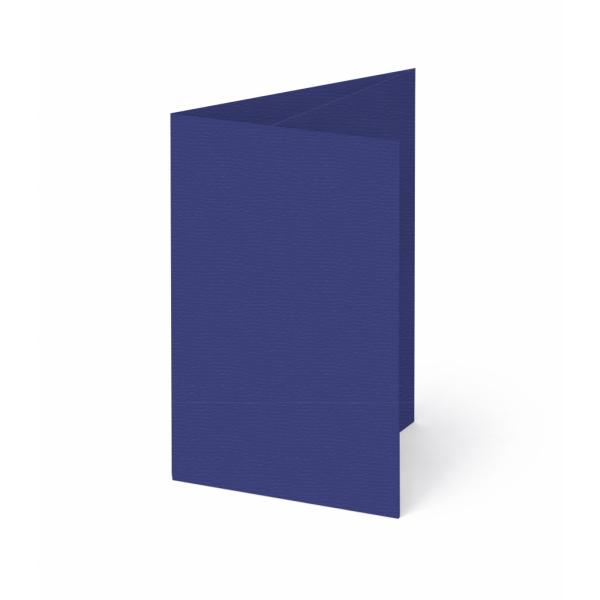 Trippelkarte - Leporello 210g/m² DIN B6 3-Fach in struktur dunkelviolett
