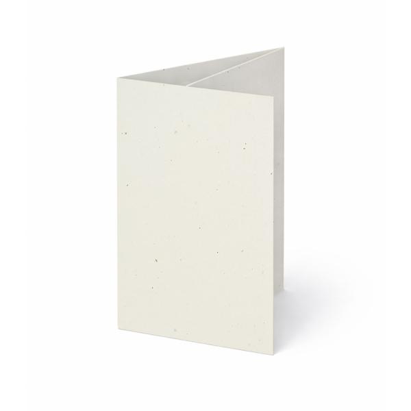 Trippelkarte - Leporello 250g/m² DIN B6 3-Fach in natur wollweiss