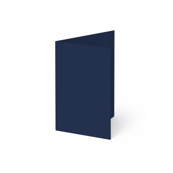 Trippelkarte - Leporello 240g/m² DIN A6 3-Fach in nachtblau
