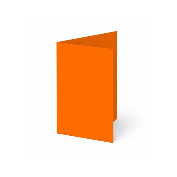 Trippelkarte - Leporello 240g/m² DIN A6 3-Fach in orange