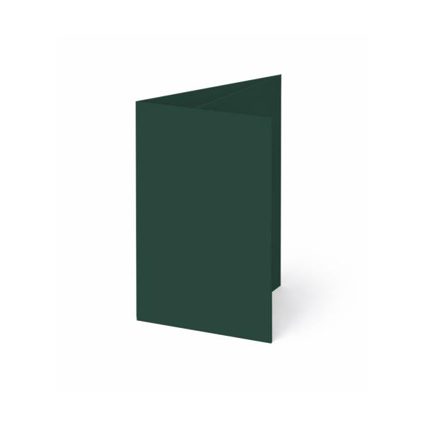 Trippelkarte - Leporello 225g/m² DIN A6 3-Fach in samtgrün