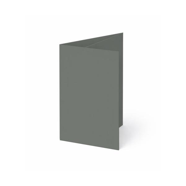 Trippelkarte - Leporello 220g/m² DIN A6 3-Fach in schiefergrau