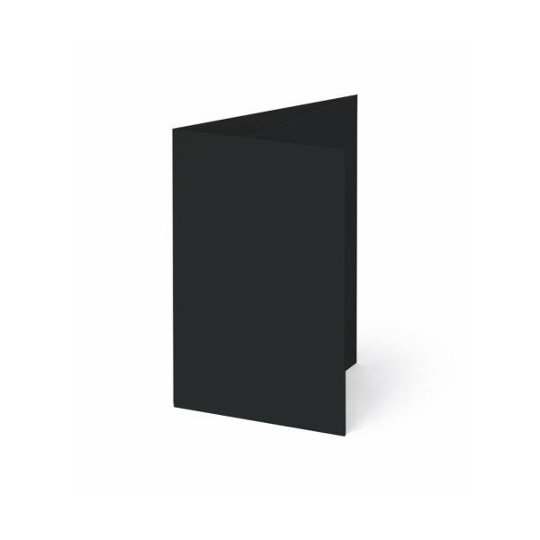 Trippelkarte - Leporello 240g/m² DIN A6 3-Fach in schwarz