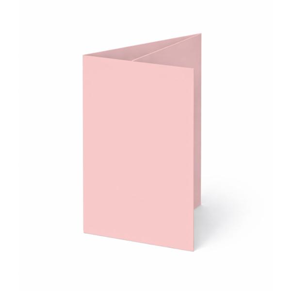 Trippelkarte - Leporello 240g/m² DIN B6 3-Fach in babypink
