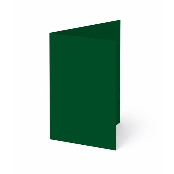 Trippelkarte - Leporello 240g/m² DIN B6 3-Fach in dunkelgrün