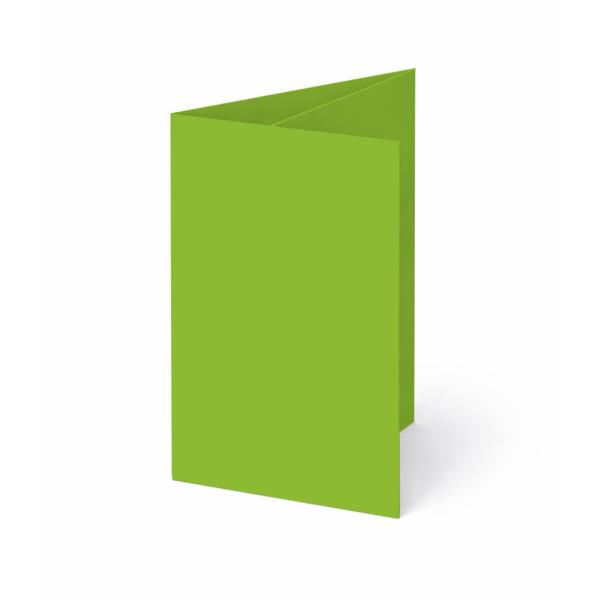 Trippelkarte - Leporello 240g/m² DIN B6 3-Fach in grasgrün