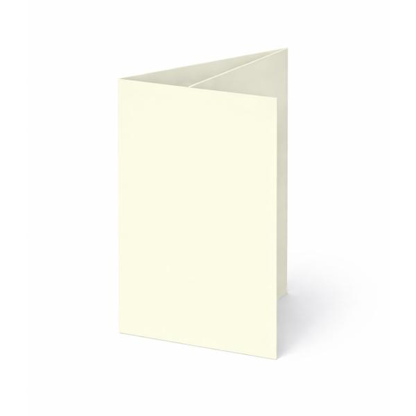 Trippelkarte - Leporello 240g/m² DIN B6 3-Fach in hellcreme